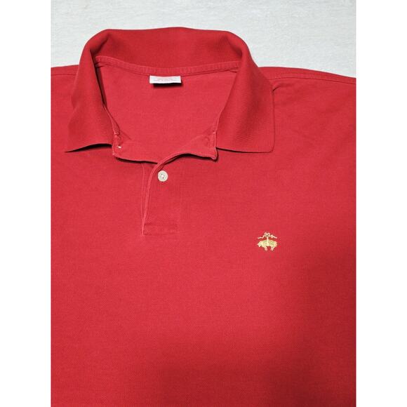 Brooks Brothers Performance Polo Shirt Mens Large Red Original Fit Cotton Knit - Picture 2 of 6